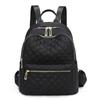 Oxford Embroidered Thread Diamond Grid Backpack