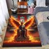 "Liverpool Football Club Phoenix Design Carpet, Flaming Throne Scene" Suitable for Use As an Anti-slip for Living Room Bedroom Sofas