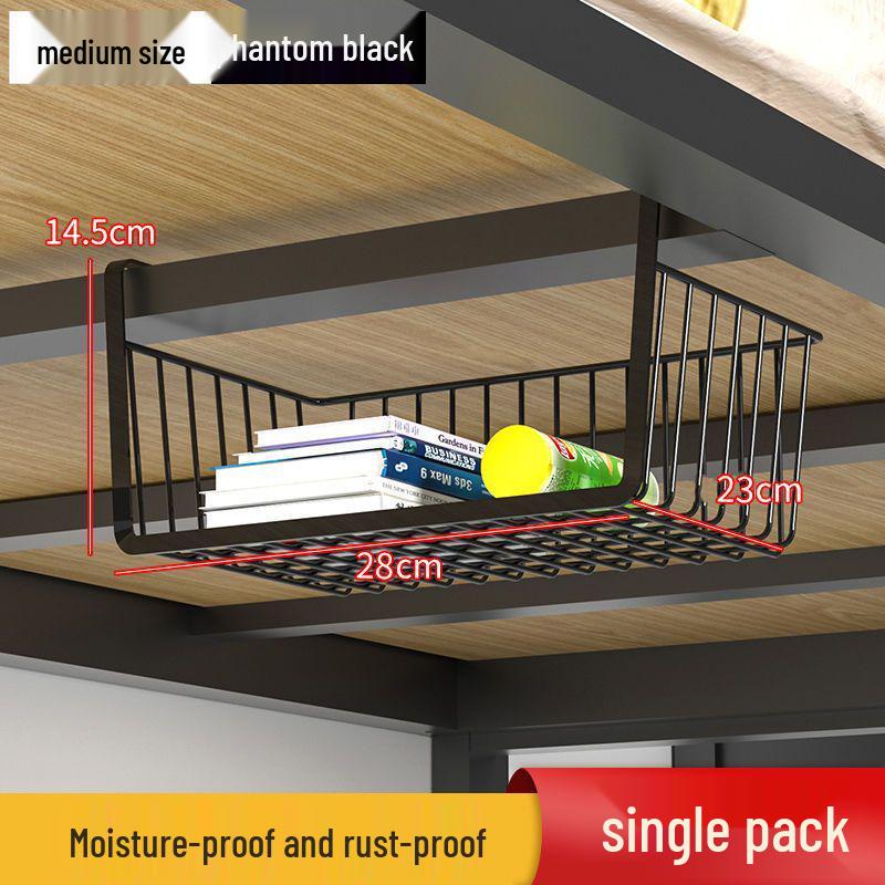 Kitchen Storage Hanging Basket - No Installation Needed, Layered Seasoning & Dormitory Organizer