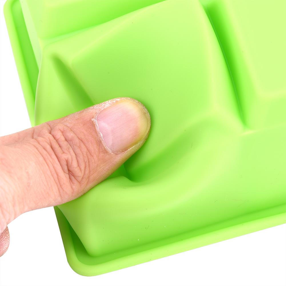 Silicone Ice Cube Maker 6 Cavities Chocolate Candy Tray Mold Kitchen Cooking Tools Green
