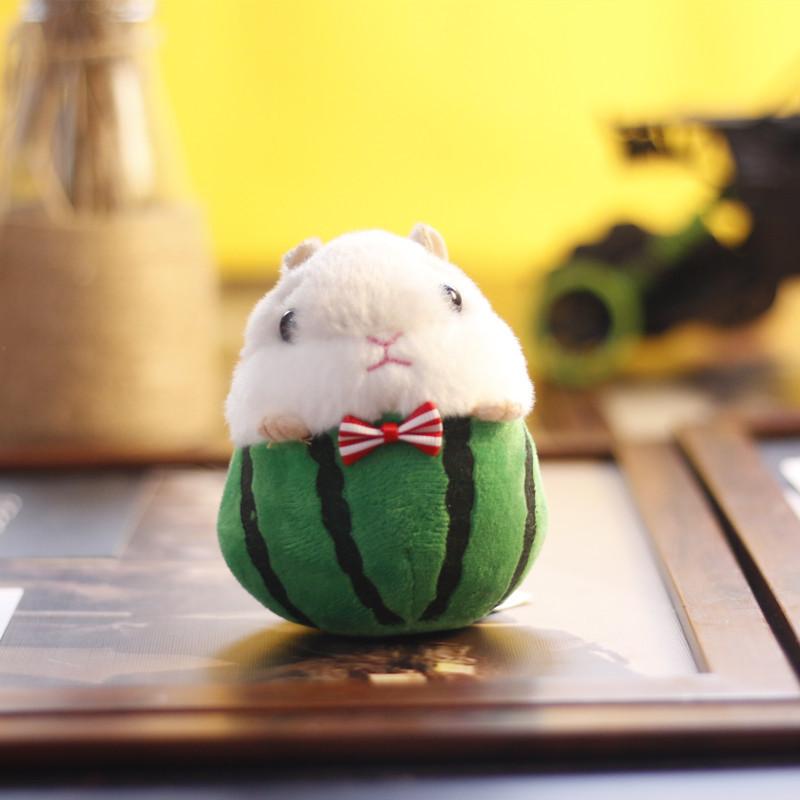 

Подвеска Фрукт Хомяк Плюшевая Игрушка Мультяшная Кукла Брелок для Рюкзака Подарочные Аксессуары зелёный