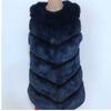 Lisa Colly Women Long Artifical Fox Fur Vest Women Winter Fashion Faux Fox Fur Vest Jacket Woman Warm Fake Fox Fur Coat Overcoat