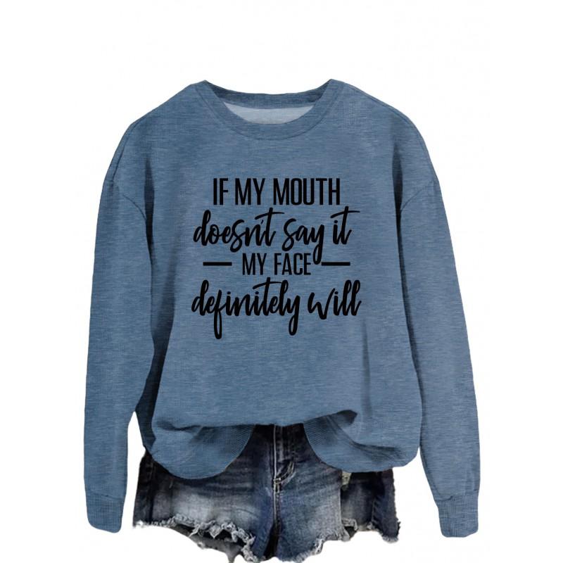 Oversized Womens Hoodie Loose Fit Cotton Blend Streetwear Long Sleeve Sweatshirt With Graphic Print