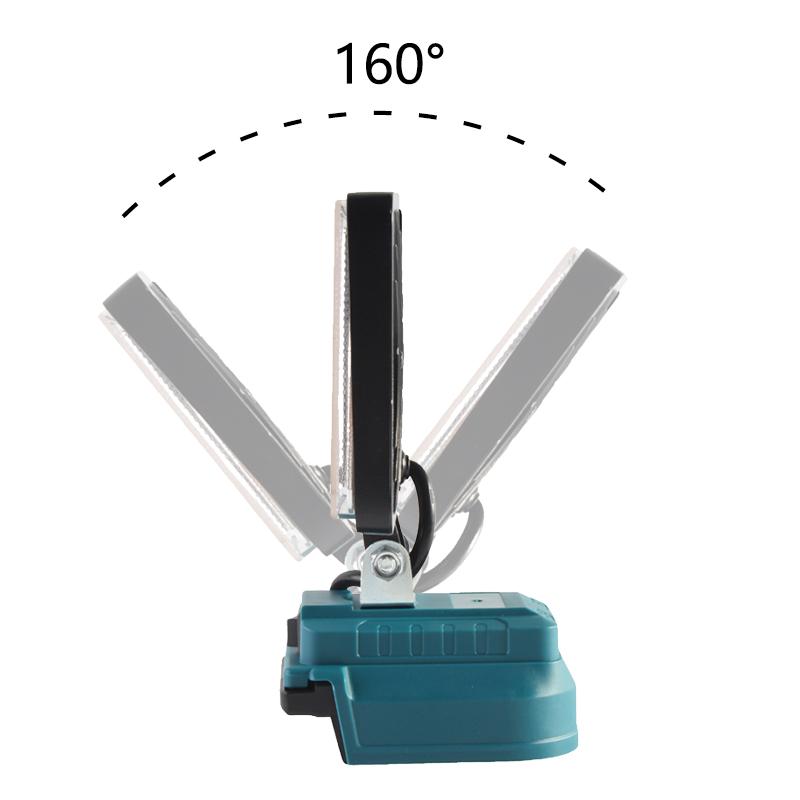 Cordless LED Work Light for Makita 18v Battery Portable Flood Lights Spotlight Compact Lighting with Type C & USB Fast Charging