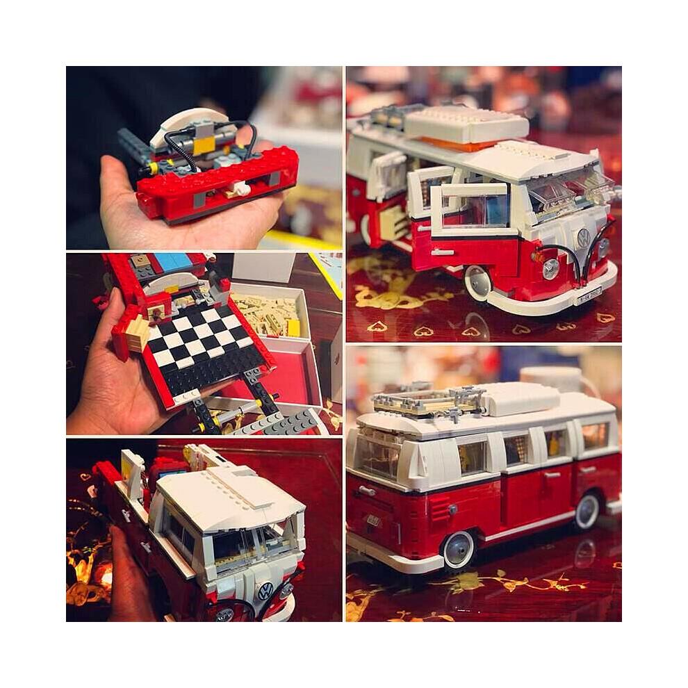Modelo Volkswagen T1 Furgoneta Camper Serie Technic Bloques de Construcción de 1354 Piezas