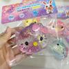 Cute Cartoon Kitten Flash Glitter Stress Ball Lovely Cat Slow Rising Squeeze Fidget Toy Anxiety Relief Gifts For Kid Adult