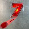 1pc Red Laser Motorcycle Number 0-9 Waterproof Sticker for Motorbike Front Fairing Fuel Tank Car Windows Bicycle Vinyl Decals