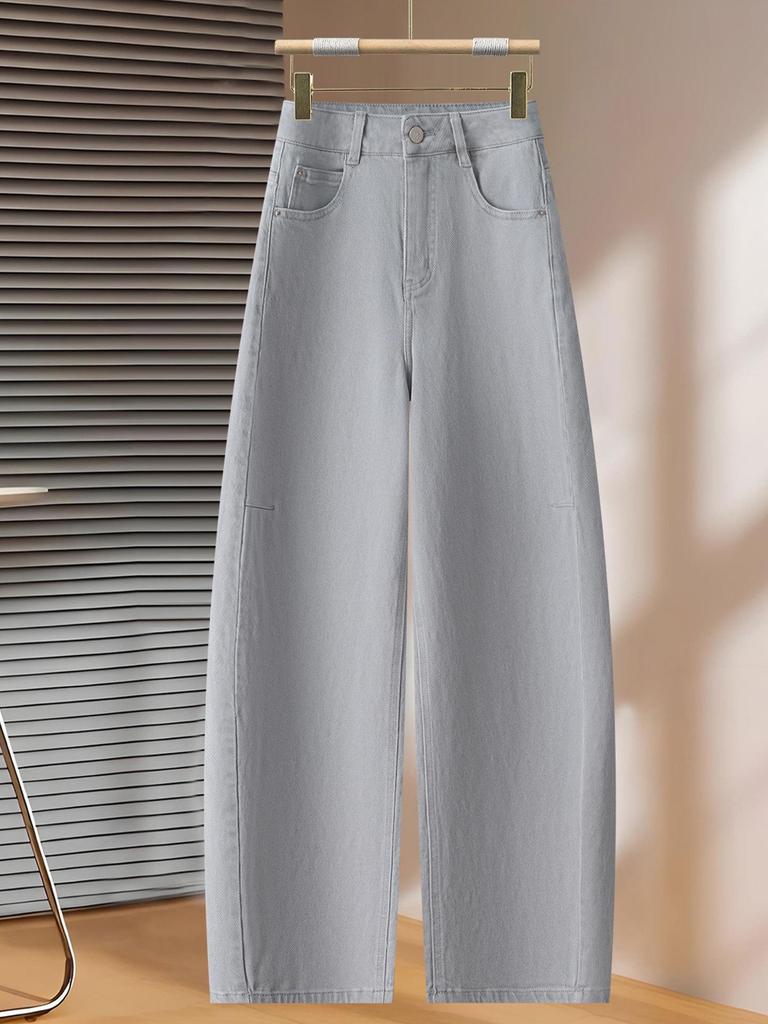 Frühling 2026 Damen High-Waist Weitbeinige Tencel Denim Hose - Trendig, Locker und Stilvoll