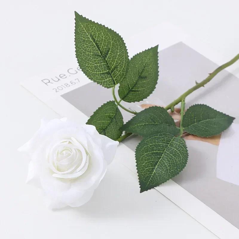 Latex Real Touch Rose Artificial Silicone Rose Flowers for Wedding Home Party Decoration Fake Flower Christmas New Year Gift