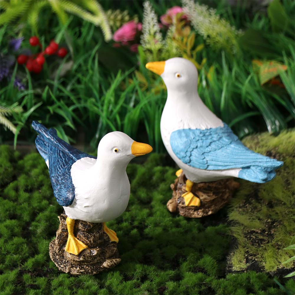 Mediterranean Style Seabird Ornament Waterproof Seagull Model Ornament Nursery