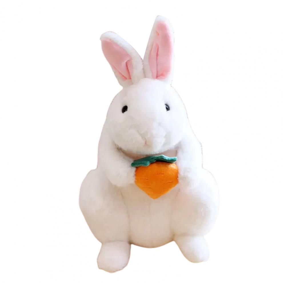 

Мультяшная плюшевая кукла, изысканная, держит морковку, очаровательная мультяшная кукла-кролик, мягкая игрушка, подарок на День благодарения S