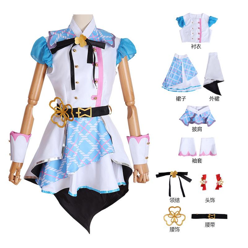 

Момои Айри Хиномори Сидзуку Киритани Харука Ханасато Минори Косплей Pjsk Project Sekai Косплей Костюм Парик Женский Наряд Платье 3XL 65-70kg чёрный