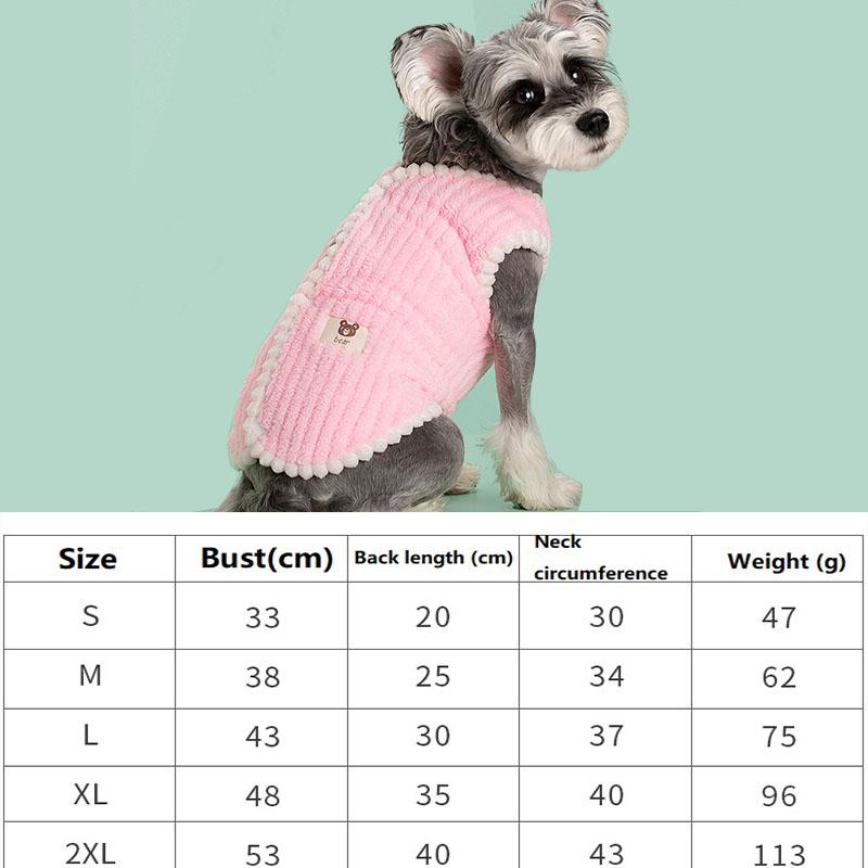 Puppy Floral Vest Dog Fleece Pet Clothing Dogs Jackets for Small Dogs Clothes Puppy Vest Winter Jacket for Dogs XGMY03
