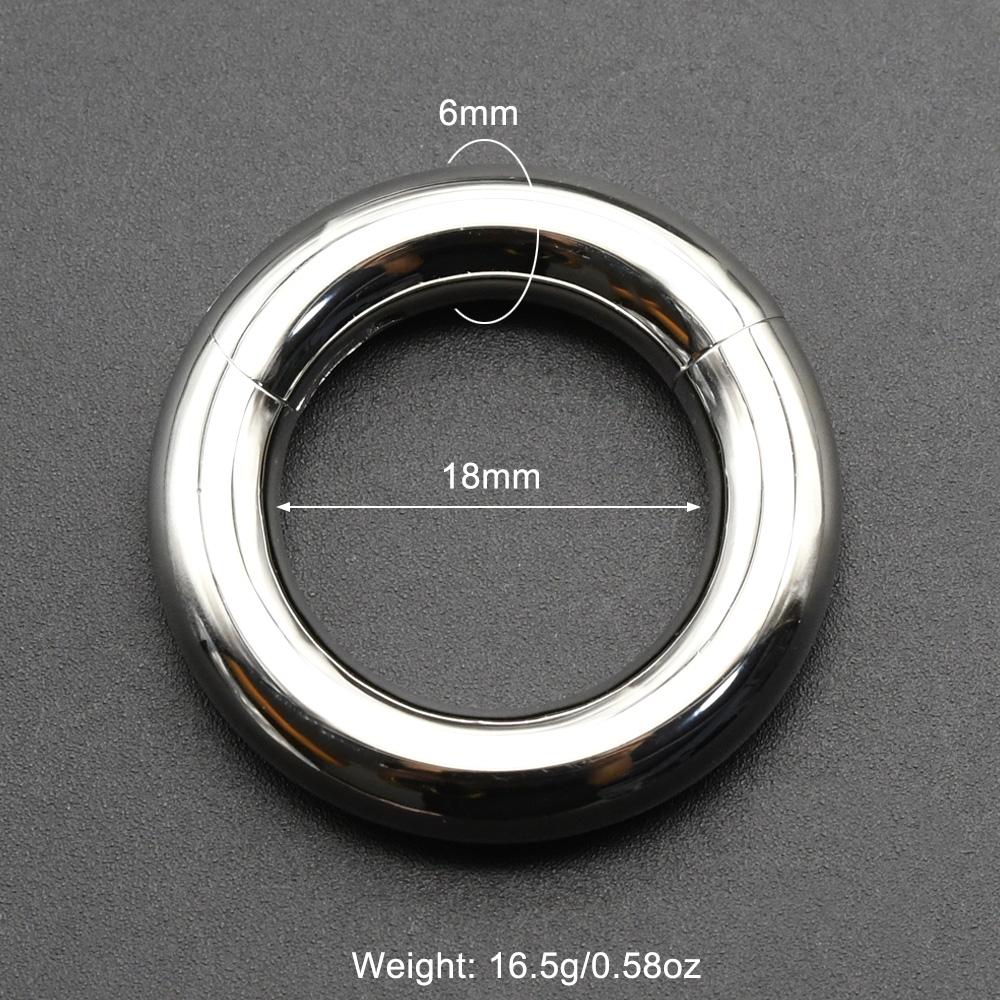 Glatte Scharnier-Segment-Creole aus Edelstahl 00G Große Größe Septum Clicker BCR PA Piercing Nasenring Ohrdehner Gewichte