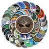 50 Life Tree Journal Stickers: Artistic Totem Patterns for Retro Phone Cases, Water Bottles, and Computers – Waterproof Decoration