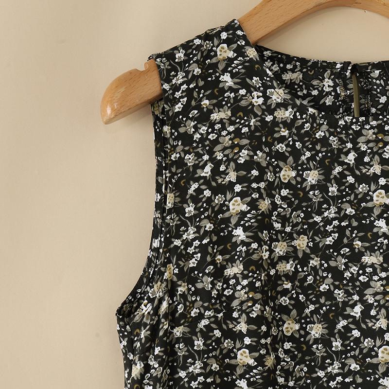 ZANZEA Women Casual Floral Print Sleeveless Dress