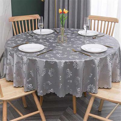 European Style PU Thickened Waterproof Coffee Table Cloth Oil-proof Washless Round Tablecloth Table Decor