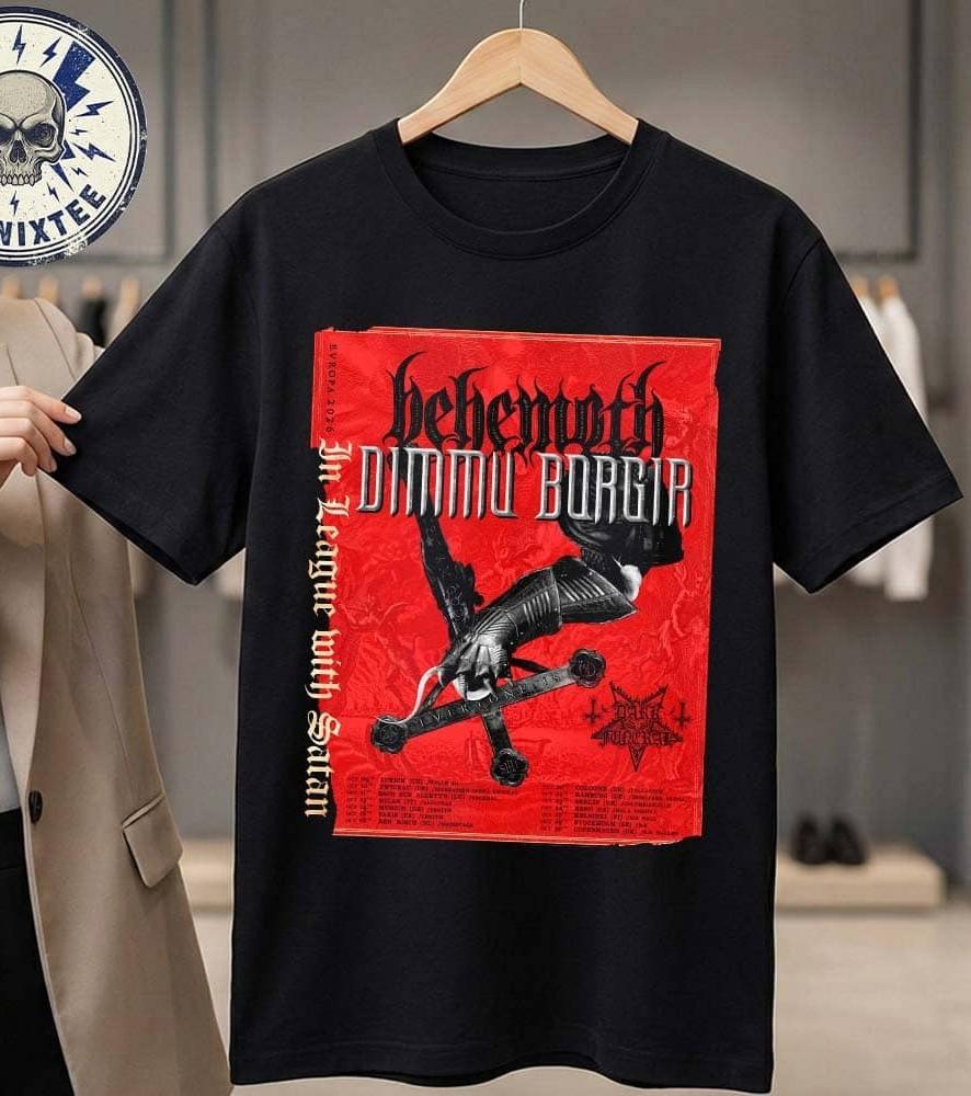 Behemoth Evropa Tour 2026 With Dimmu Borgir And Dark Funeral Unisex Shirt PP2731 XXXL