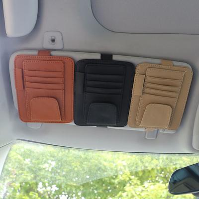 Organizator pentru parasolar pentru mașină, cu mai multe buzunare, gestionarea depozitării cărților de vizită Suport ochelari de soare Accesorii pentru vizor Interior auto