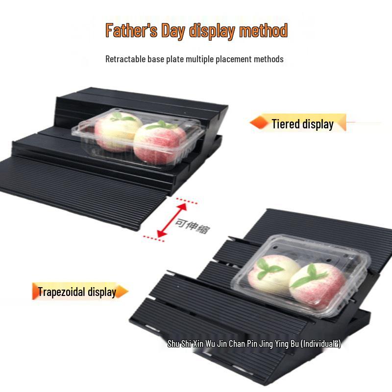 Multi-functional Tiered Stand Display with Air Curtain Freezer and Fruit Tray