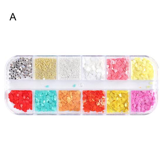 1 krabička dekorace na nehty realisticky vypadající voděodolné PET 3D květinové okvětní lístky DIY dekorace na nehty flitry nehtové potřeby