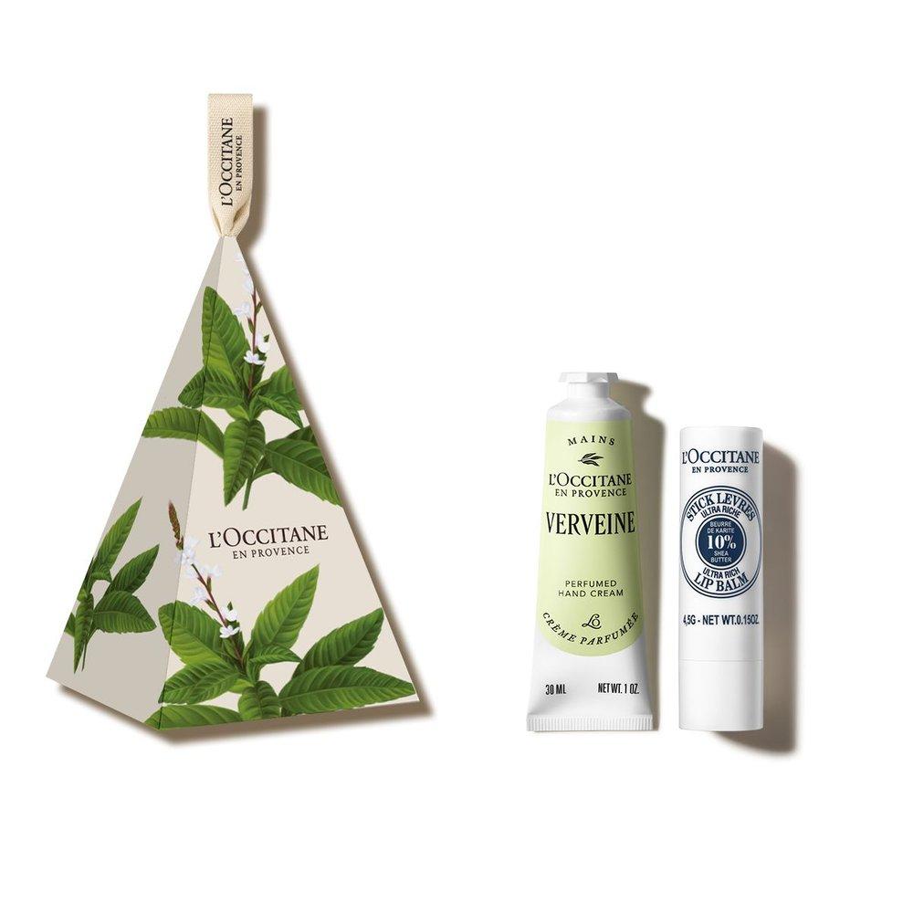 L Occitane [Gift] Verbena Perfumed Hand Cream & Stick Lip Balm Duo (Verbena)