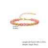 Elegant Color Matching Contrasting Pattern Stainless Steel Chain Crystal Beaded Necklace Bracelet Jewelry Set Female Nc-2546