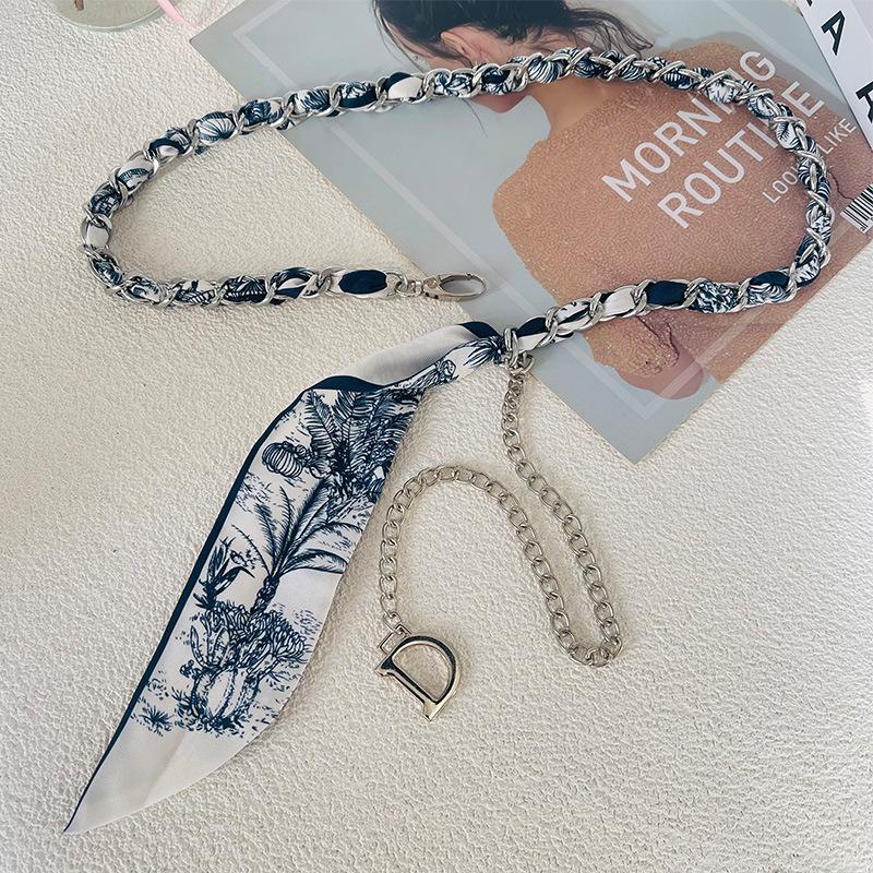 

Этнический плетеный металлический шарф-пояс-цепочка для женщин - Модный аксессуар для талии 2025 года для юбок и джинсов