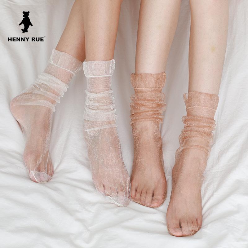 

Дышащий кружевной сетчатый журнал коротких чулок со сложенными чулками и чулками