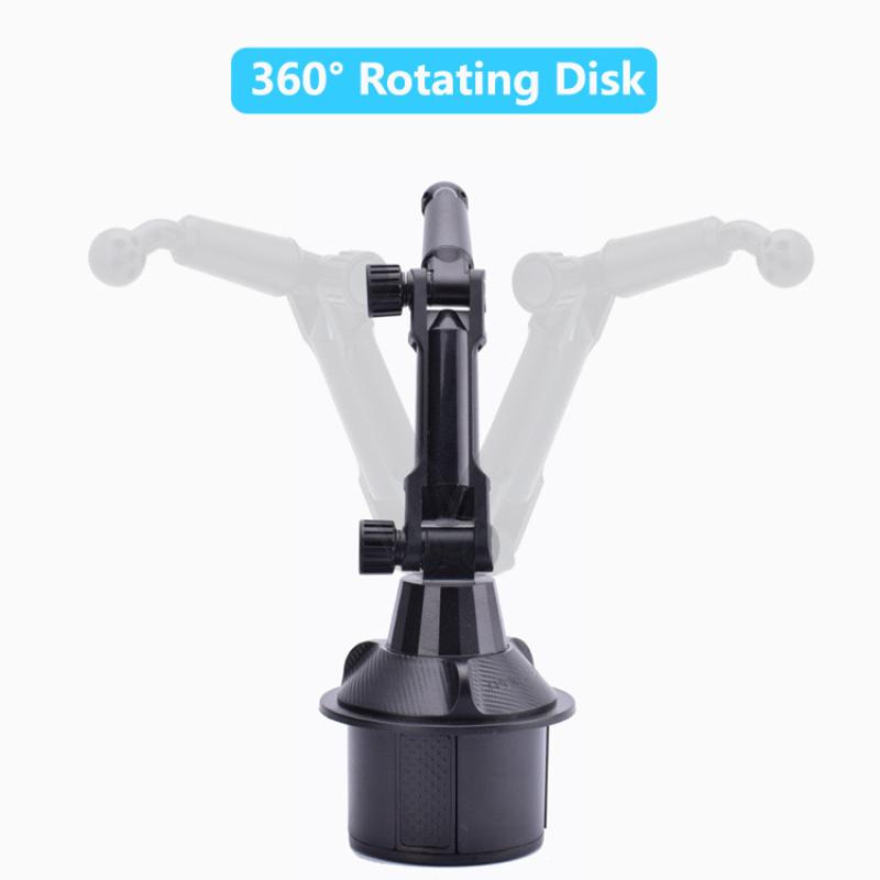 Car Cup Holder Phone Mount with Expandable Base Rotatable Height Adjustable Phone Clamp SUV Truck Automobile Accessories