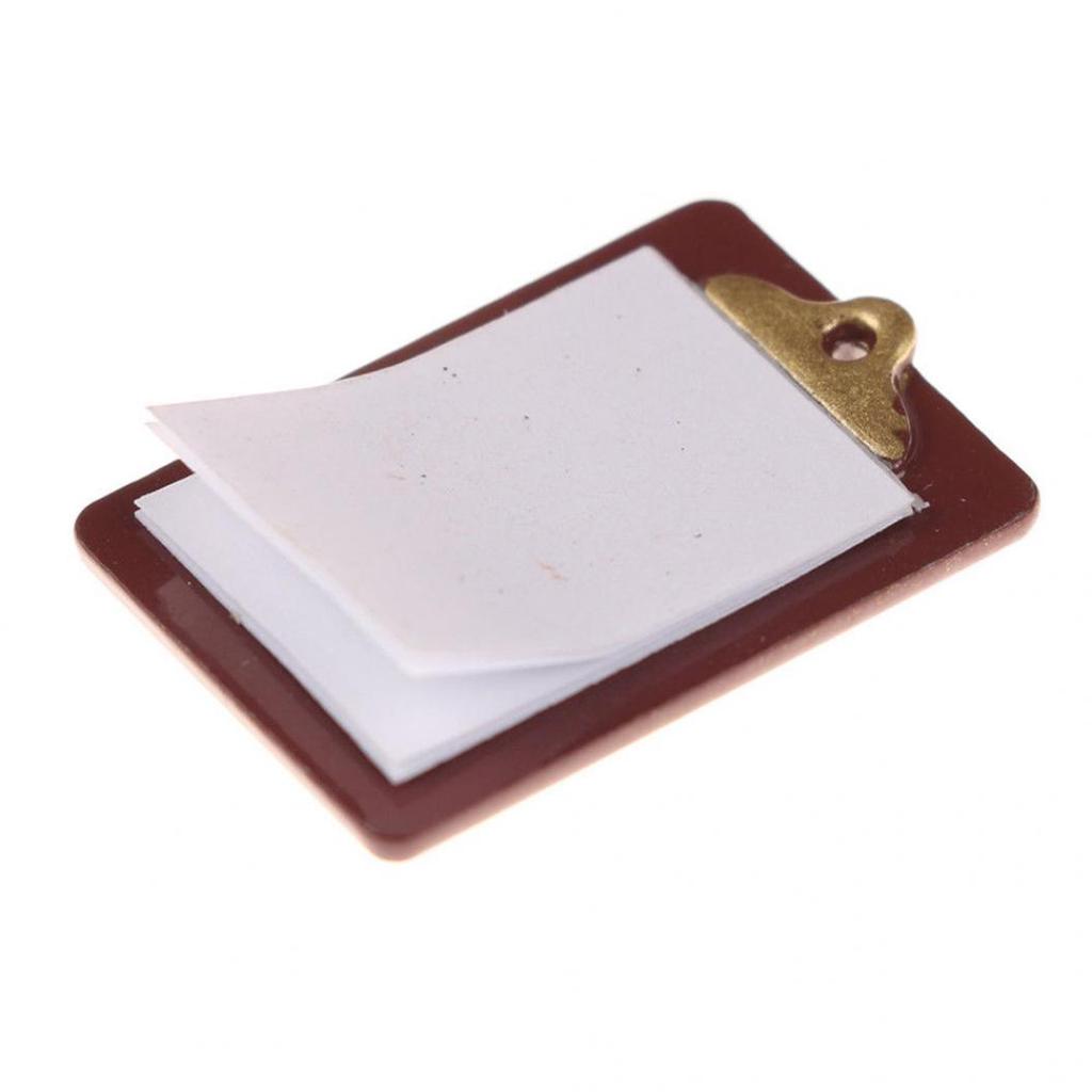 Mini Lovely Paper Clipboard Kids Dollhouse Toy House Miniature Accessories