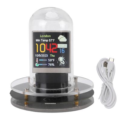 1.54 İnç Ekran Glow Tube Saat Masaüstü Süsü WIFI Ağ Bağlantısı Tarih Saat Hava Durumu Akıllı