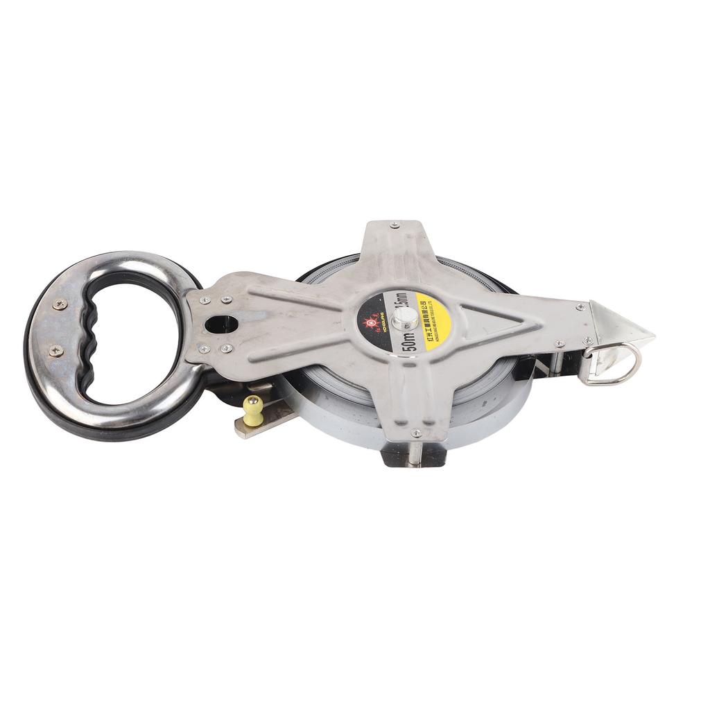 Stahlbandmaß 50m 164ft Ergonomischer Griff Tragbares Edelstahl-Maßband für Baustelle