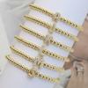 One Piece Plated Micro Pave CZ Bubble Ball A-Z Initial Beaded Elastic Cord Bracelet Women's Simple Bracelet Jewelry Gift