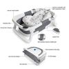 Foldable Baby Bath Tub Ergonomic Baby Bathtub With Temperature & Cushion Bath Pad + Bath Net From 0-36 Months