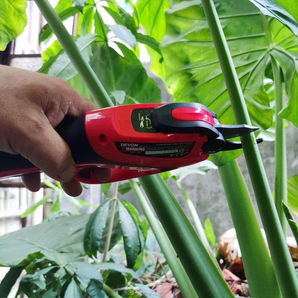 DEVON 8301 Cordless Electric Pruning Shears with Lithium Battery for Gardening and Floral Art.