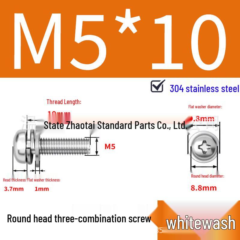 304 Stainless Steel Small Pan Head Phillips Screw