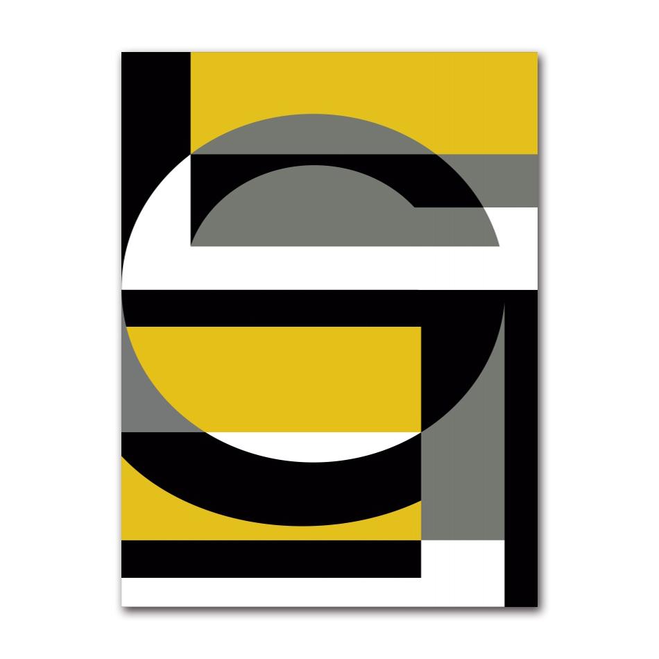 Art Pictures for Living Room Decorative Poster Modern Nordic Decoration Home Canvas Painting Geometric Yellow Abstract Wall