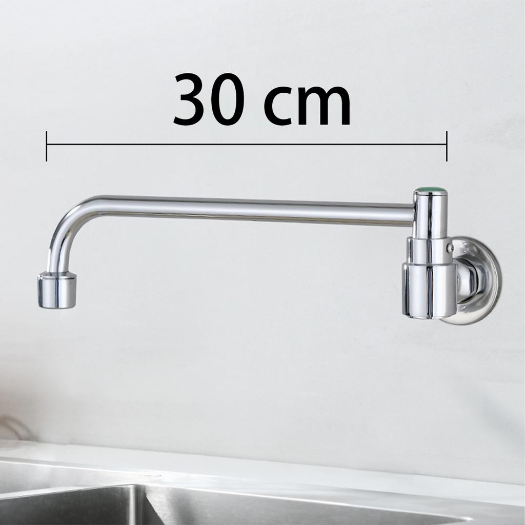 Kitchen Faucet Stainless Steel Wall Mounted Single Cold Water Faucet Lower Curve Faucet Wall Sink Water Tap Premium Quality