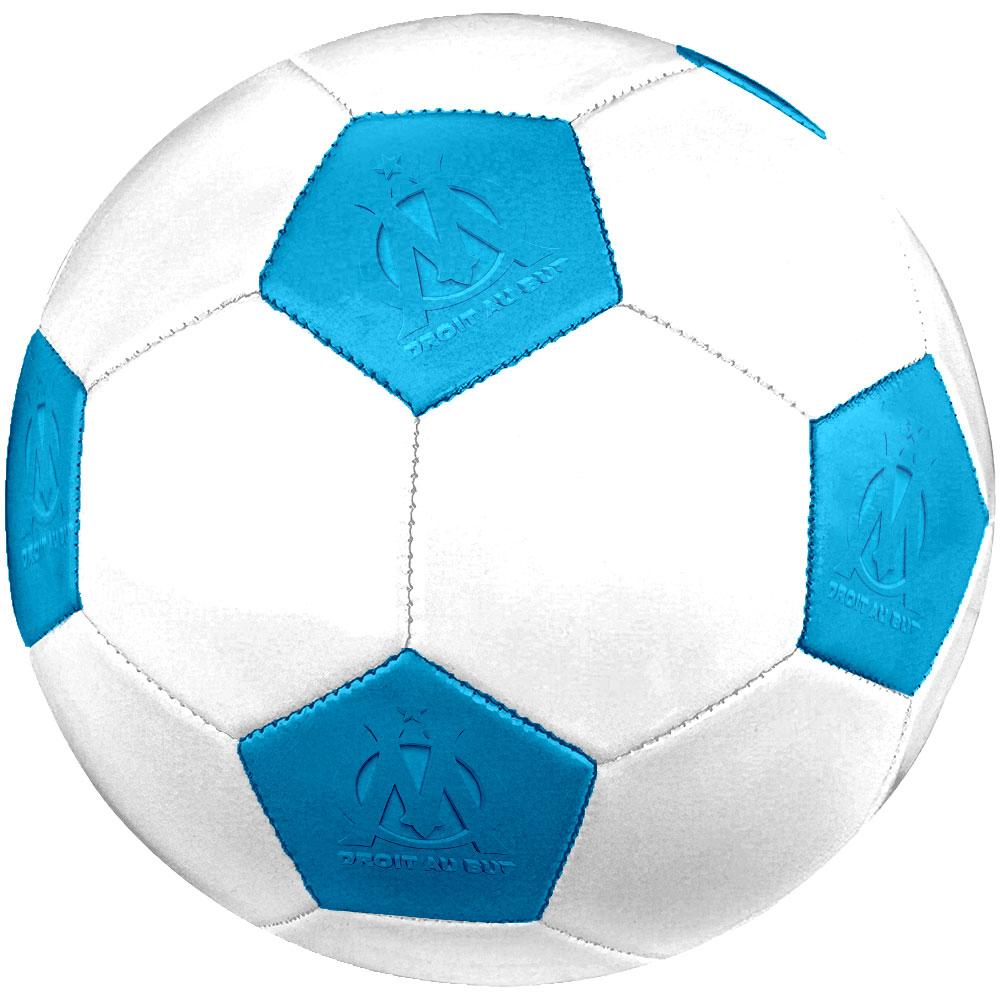 Olympique De Marseille Size 5 Soccer Ball, Machine-Stitched PVC, Durable & High Bounce, All Ages Fit, Fan Merchandise, Matches & Outdoor Use.