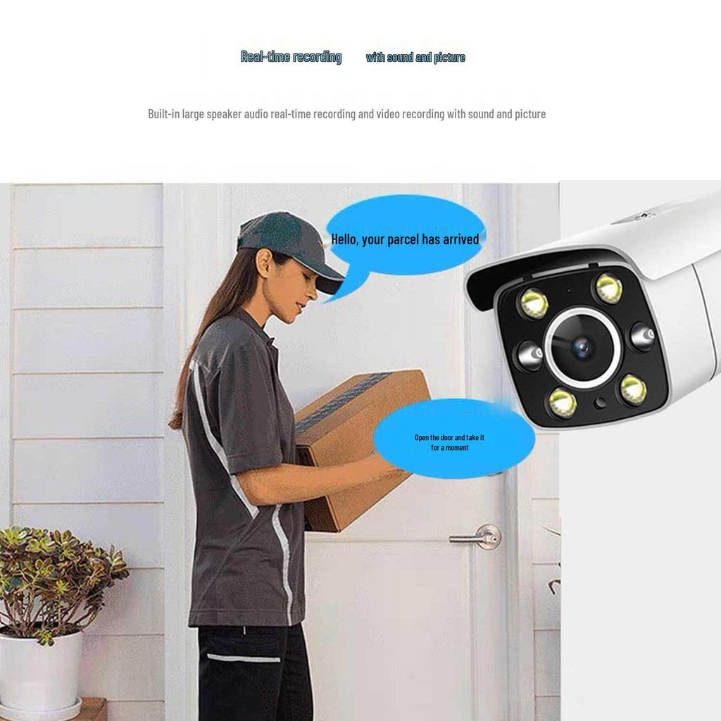 8MP Outdoor PoE Surveillance Camera with Sensor Light, Recorder, and Mobile Connectivity for Home Use