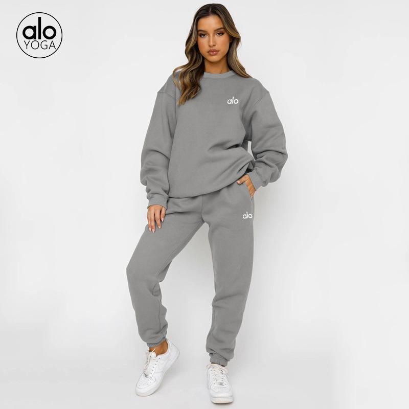 Damski ciepły zestaw z nadrukiem: bluza z kapturem i długie spodnie, styl europejski i amerykański, casualowy, na jesień/zimę