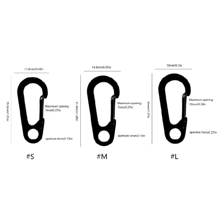 10Pcs Small Carabiner Clip for Key, Backpacks Camping Outdoor Carabiner Clip Stainless Steels Keyring Clip Snap Hook Set