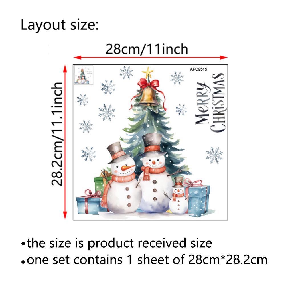 Santa Claus PVC Toilet Sticker - Self-Adhesive Christmas Bathroom Decoration (Model AFC8507)