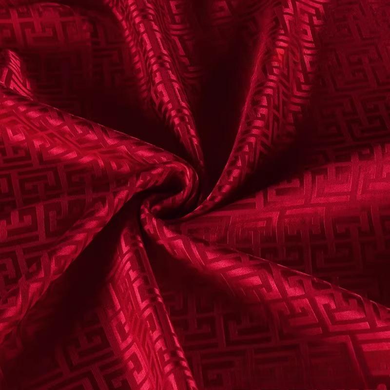 50x150cm Vintage Jacquard Fabric Plaid Acetate Cloth Glossy Wrinkle Resistant Suit Dress Cloth for Diy Apparel Sewing Material