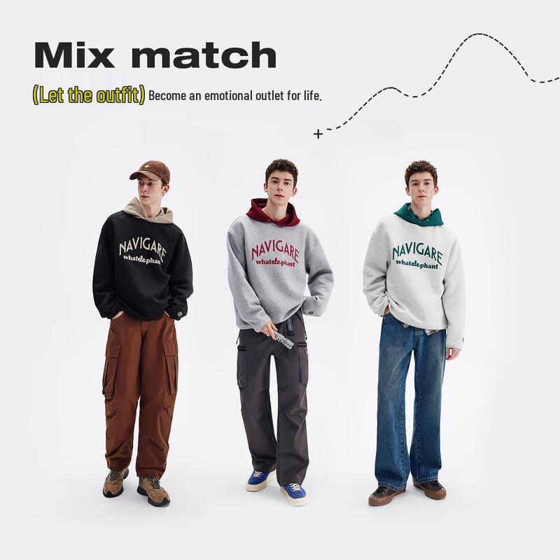 Navigare Men's Hooded Color-Block Sweatshirt