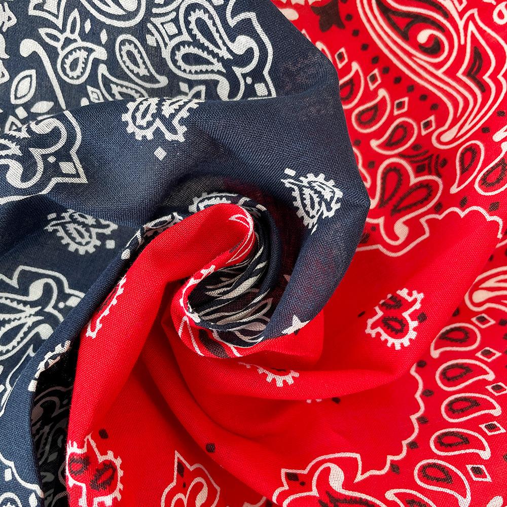 Hip-hop scarf 11cm cotton and linen small square scarf small silk scarf women's new European and American cashew nut printing versatile headscarf