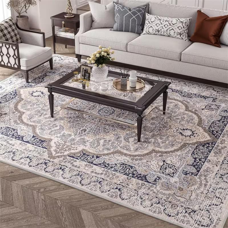 

VIKAMA Bohemian Vintage Carpet, Soft Large Area Living Room Bedroom Mat, Outdoor Terrace Carpet, Home Decoration 80x120cm 31x47inch