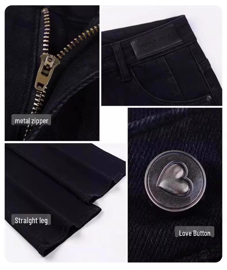 High Waist Slimming Black Jeans for Women - Spring & Autumn 2025 Collection