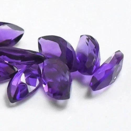 Natural Amethyst 20 Pcs Marquise Cut 5-7 Ct Loose Certified Gemstones Lot + Gift